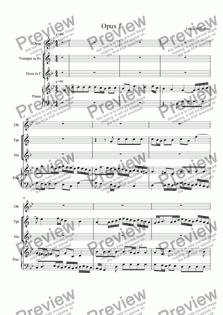 page one of Opus 1