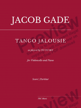 page one of Jalousie (tango Tzigane) for Violoncello and Piano