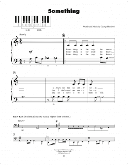 page one of Something (5-Finger Piano)