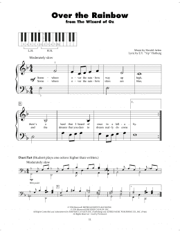page one of Over The Rainbow (from The Wizard Of Oz) (5-Finger Piano)