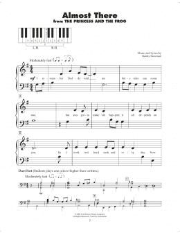 page one of Almost There (from The Princess and the Frog) (5-Finger Piano)