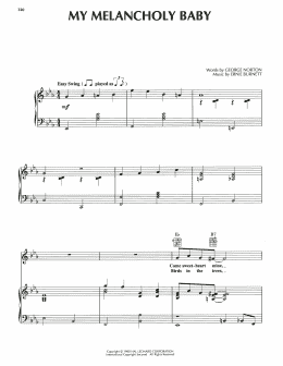 page one of My Melancholy Baby (Piano, Vocal & Guitar Chords (Right-Hand Melody))