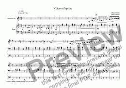 page one of Voices of Spring J Strauss[Clarinet]