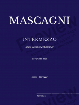 page one of Intermezzo (from Cavalleria rusticana) for PIANO SOLO