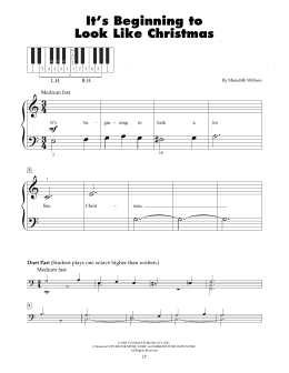 page one of It's Beginning To Look Like Christmas (5-Finger Piano)