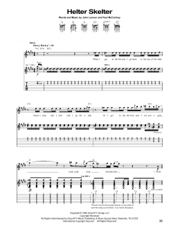 page one of Helter Skelter (Guitar Tab)