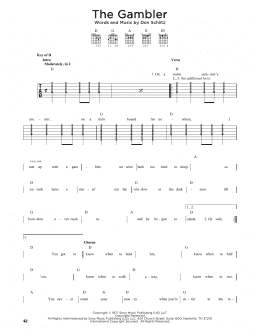 page one of The Gambler (Solo Guitar)