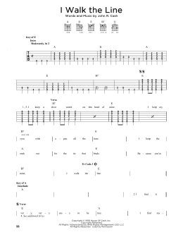 page one of I Walk The Line (Solo Guitar)