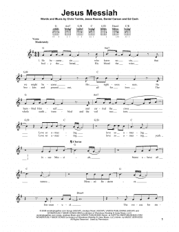 page one of Jesus Messiah (Easy Guitar)