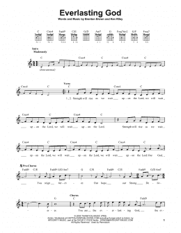 page one of Everlasting God (Easy Guitar)