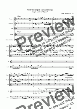 page one of Vivaldi, Antonio - Anch il mar par che sommerga (from Bajazet)