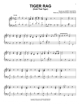 page one of Tiger Rag (Hold That Tiger) (Piano Solo)