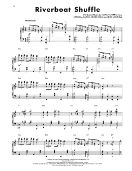 page one of Riverboat Shuffle (Piano Solo)