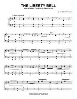 page one of The Liberty Bell (Piano Solo)