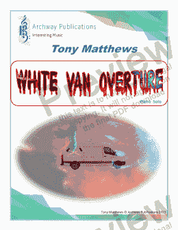 page one of White Van Overture (Piano Solo)