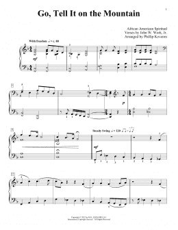 page one of Go, Tell It On The Mountain (arr. Phillip Keveren) (Piano Solo)