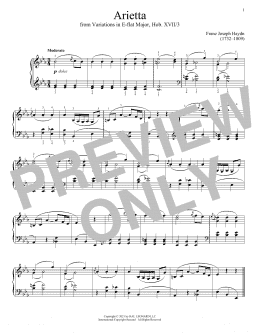 page one of Arietta (Piano Solo)