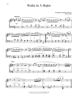 page one of Waltz In A Major (Piano Solo)