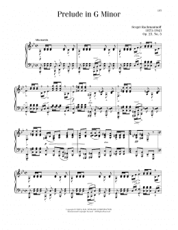page one of Prelude In G Minor, Op. 23, No. 5 (Piano Solo)