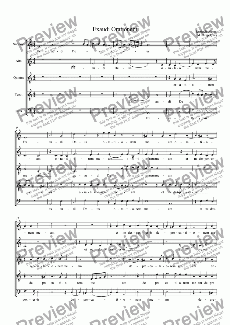 page one of Exaudi Orationem