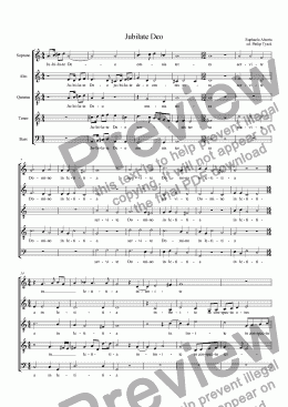 page one of Jubilate Deo