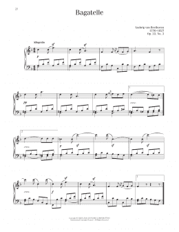 page one of Bagatelle In F Major, Op. 33, No. 3 (Piano Solo)