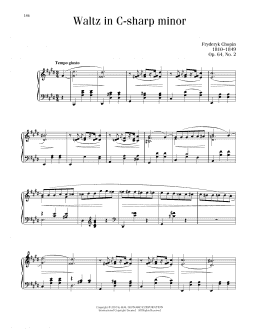 page one of Waltz In C-Sharp Minor, Op. 64, No. 2 (Piano Solo)