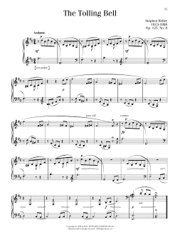 page one of The Tolling Bell, Op. 125, No. 8 (Piano Solo)
