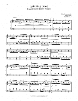 page one of Spinning Song (Piano Solo)
