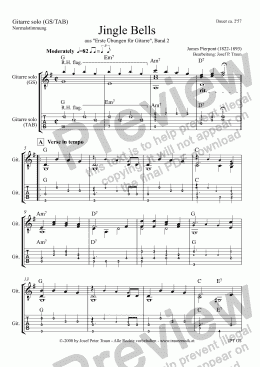 page one of Jingle Bells (GS plus TAB))