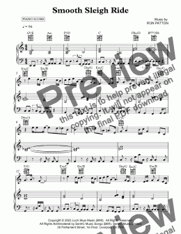 page one of SMOOTH SLEIGH RIDE - Piano Score - 10-19-2023 - Piano Score