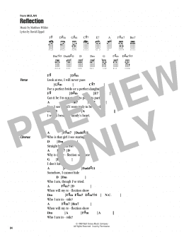 page one of Reflection (from Mulan) (Ukulele Chords/Lyrics)