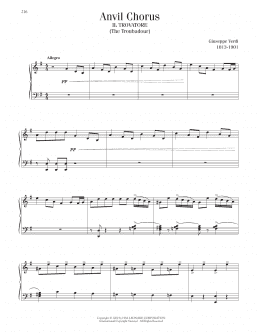 page one of Anvil Chorus (Piano Solo)