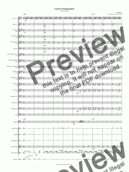 page one of Carol of Emmanuel for Concert Band - Score and parts
