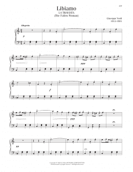 page one of Libiamo (Brindisi) (Piano Solo)