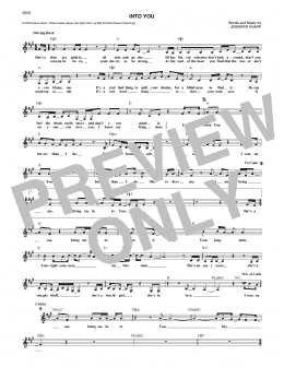 page one of Into You (Lead Sheet / Fake Book)