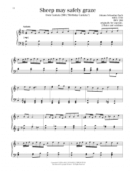 page one of Sheep May Safely Graze (Piano Solo)