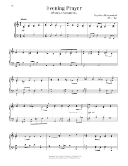 page one of Evening Prayer (Piano Solo)
