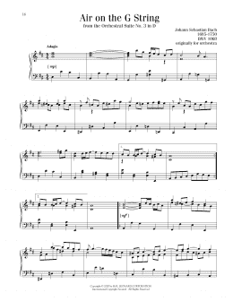 page one of Air (Air On The G String) (Piano Solo)