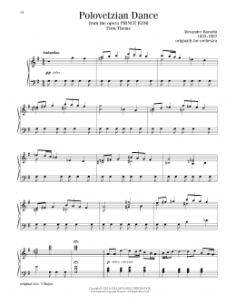 page one of Polovetsian Dances (Piano Solo)