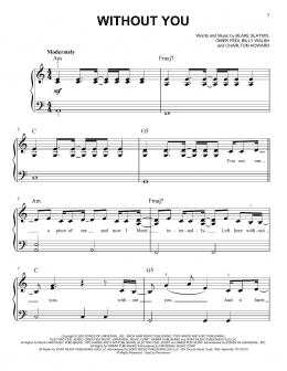 page one of Without You (Easy Piano)
