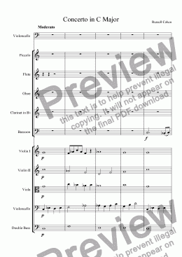 page one of Cello Concerto in C Major, Mov. 1, Moderato