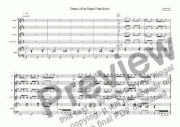 page one of Dance of the Sugar Plum Fairy [Flute 4tet +piano]