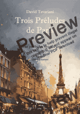 page one of Trois Préludes de Paris