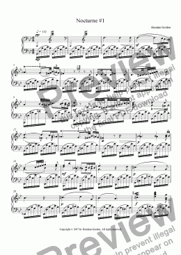 page one of Nocturne No. 1 in G Minor (live mp3!!!)