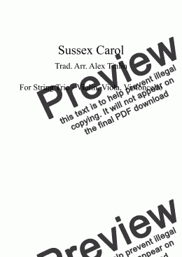 page one of Sussex Carol