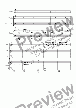 page one of Piano, Flute and Violin