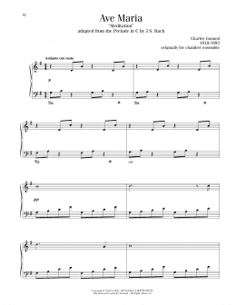 page one of Ave Maria (Piano Solo)