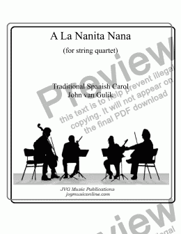 page one of A La Nanita Nana