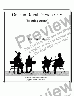 page one of Once in Royal David's City